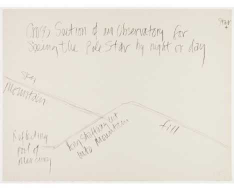 Robert Morris (1931-2018)ObservatoryLithograph, 1971, signed, dated, numbered from the edition of 150 in pencil, on wove pape