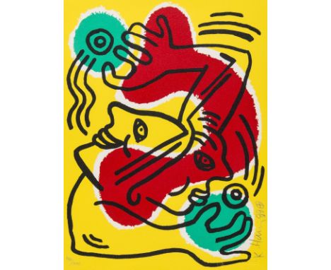 Keith Haring (1958-1990)International Volunteer Day (See Littmann page 93)Lithograph printed in colours, 1988, signed and dat