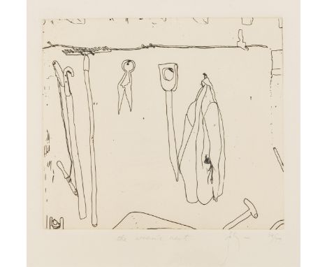δ Barry Flanagan (1941-2009)The Wren's NestEtching, 1972, signed, titled, dated and numbered from the edition of 77 in pencil