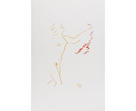 δ  Jean Cocteau (1889-1963)Nu au VoileLithograph, 1954, a proof before the edition of 185, with the Atelier Mourlot Collectio