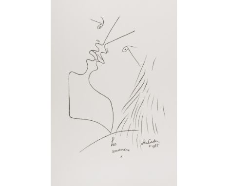 δ Jean Cocteau (1889-1963)Les AmoreuxLithograph, 1957, a proof before the edition of 185, with the Atelier Mourlot Collection