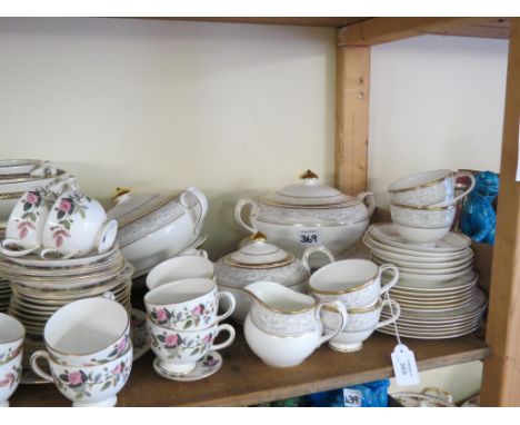 A Royal Doulton bone china part dinner and tea service, Naples pattern, and other tableware 
