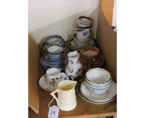 Georgian and Victorian teaware, includes tea bowls and saucers, various factories