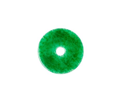 A GREEN JADE PIERCED DISC
Measures 2.5cm diameter
Condition: For a condition report or further images please email hello@hotl