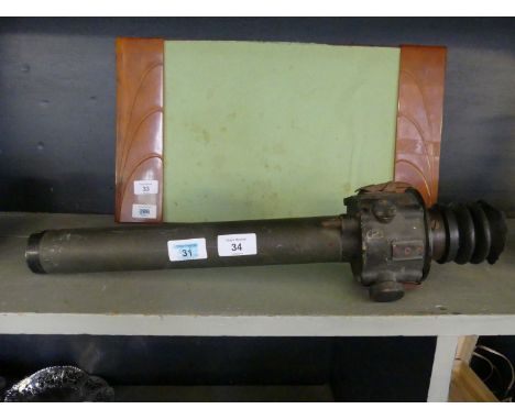 A WWII period military issue anti aircraft gun sight Length 48cm, stamped with military board arrow mark, complete with rubbe