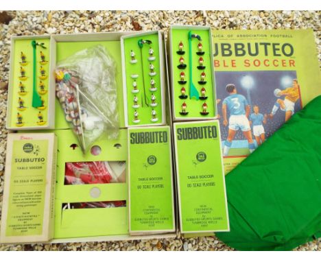 Subbuteo Table Soccer - a boxed football game, Continental Club edition, to include two full teams, green cloth pitch and acc