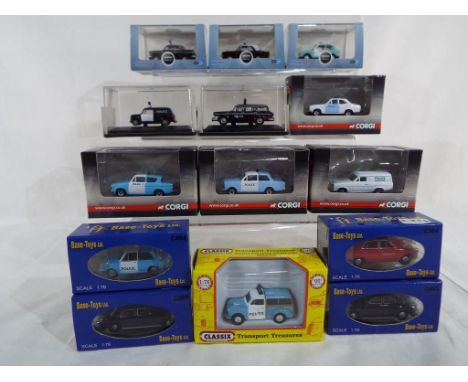 Diecast - 14 diecast model motor vehicles in 1:76 scale to include, Corgi, Oxford diecast, Base-Toys and Classix. All models 