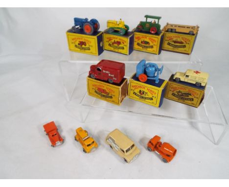 Matchbox / Moko Lesney - eleven early issue diecast models comprising # 1 Aveling Barford Road Roller, # 3 Cement Mixer, # 8 