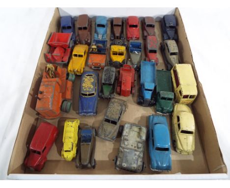 Dinky - Approx. 28 diecast model motor vehicles by Dinky, all in play worn condition to include, Express Dairy truck, heavy g
