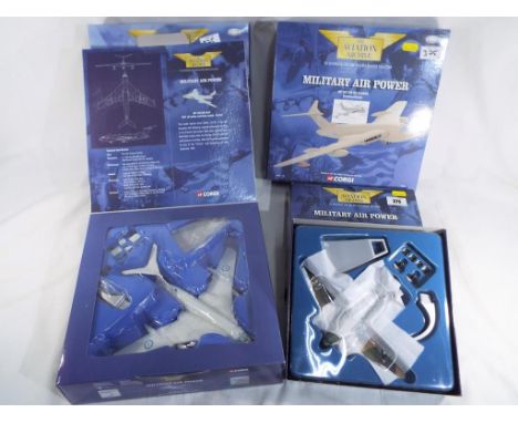 Corgi - four Corgi Aviation Archive sets from the Military Air Power Collection to include set No. 48701 HP Victor K2 Tanker 