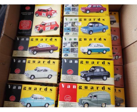 Vanguard - approximately 20 x 1:43 and 1:64 scale diecast model motor vehicles by Vanguard, all appear mint, boxed - Est £60 