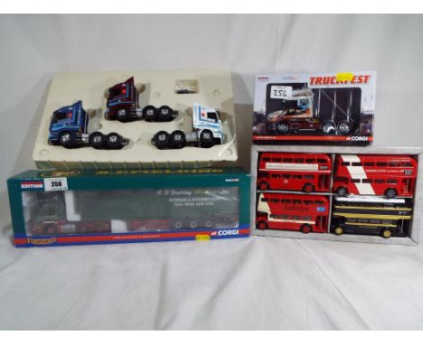 Corgi - 2 Corgi limited edition Truckfest 1:50 scale models, set # cc15004 a set of 3 Iveco Stralis Cabs branded J.S Cook & S