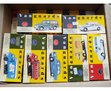 Vanguard - approximately 23 x predominantly 1:43 scale diecast model motor vehicles by Vanguard, all appear mint, boxed - Est