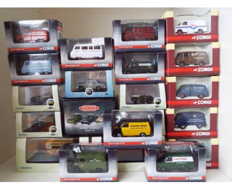 Corgi Trackside / Oxford Commercials - a collection of 1:76 scale diecast models comprising fourteen Corgi Trackside and seve