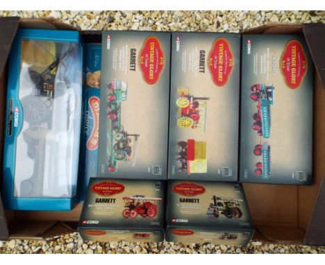 Vintage Glory by Corgi - six 1:50 scale diecast models comprising # 22402, 80009, 80304, 80306, 80307 and a Dibnah's Choice F