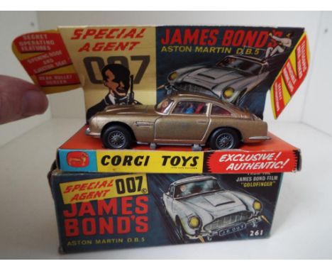 Corgi Toys - James Bond Special Agent 007 Aston Martin DB5 with two figures, 'Goldfinger', top secret documents, two extra ba