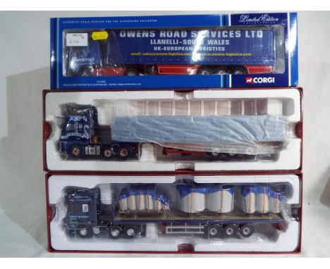 Corgi - A Corgi "Hauliers of Renown" diecast model limited edition cc14112 DAF 105 flatbed and cement lock load, Keith Murray