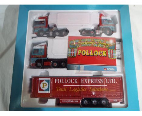 Corgi - a boxed set, Scotland's Finest, Pollock diecast 1:50 scale model motor vehicles # CC99130, appears mint in excellent+