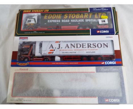 An Eddie Stobart limited edition diecast motor vehicle # 76602, 1:50 scale by Corgi, a limited edition "Hauliers of Renown" b