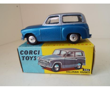 Corgi Toys - Hillman Husky, blue and silver, excellent (very light surface corrosion to a small area of the base of the chass