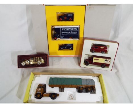 Corgi - four diecast model motor vehicles to include a British Road Services Scammell Crusader sheet flat trailer BRS (Easter