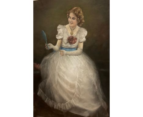 C H Parker (British early 20th century)A Portrait of Gloria Wintersigned, dated 1941, pastel, 73cm x 57cm 