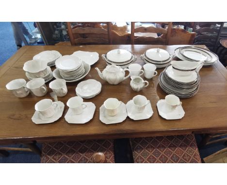 Quantity of Assorted Pottery &amp; Porcelain, including vegetable tureens, large oval plates,  10" plates,  9" plates, 8" pla