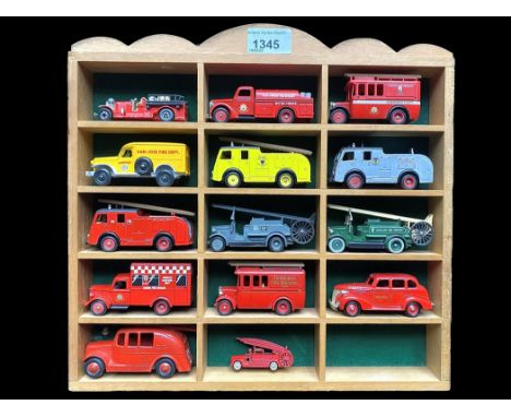 Fire Brigade Interest - Collection of Die Cast Fire Engine Models, representing Fire Service vehicles through the ages.  14 i