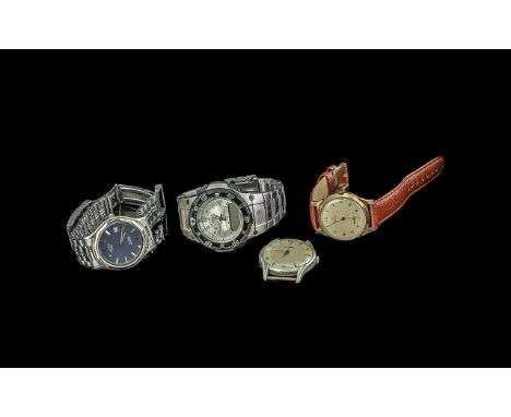 Small Collection of Wristwatches, to include a 9ct gold Swiss Deluxe, Casio Quartz, Rotary Quartz, Roamer manual wind, Omega 