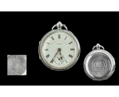 Express English Lever Sterling Silver Open Faced Pocket Watch. Hallmark Chester 1901, J.G.Graves Sheffield. Dial / Case / Mov