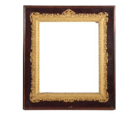 Edwardian portrait boxed picture frame, velvet lined, 12" x 10" (rebate)