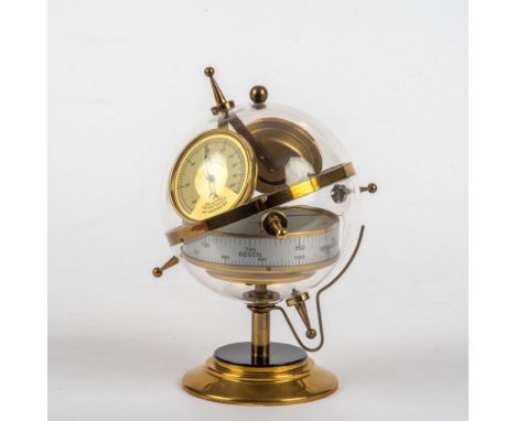 Wetterstation  SputnikBarometer, Thermometer, Hygrometer. Stand-und Wandhalterung.  H.: 20 cm.