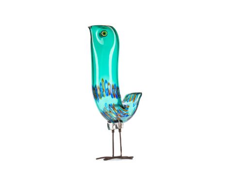ALESSANDRO PIANON (ITALIAN, 1931-84) FOR VETRERIA VISTOSI, PULCINO MURANO GLASS BIRD CIRCA 1961 hand-blown and formed glass, 