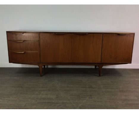 TOM ROBERTSON FOR MCINTOSH OF KIRKALDY, DUNVEGAN TEAK SIDEBOARD CIRCA 1960-69 three short drawers and three cupboard doors, o