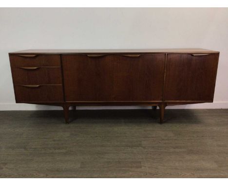 TOM ROBERTSON FOR MCINTOSH OF KIRKCALDY, DUNVEGAN TEAK SIDEBOARD CIRCA 1960-69 with three short drawers and three cupboard do