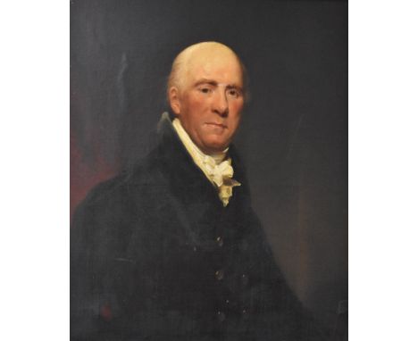 19th Century School, oil on canvas, A half length portrait of an elderly man in smart dress, framed, measuring 62cm x 78cm, &