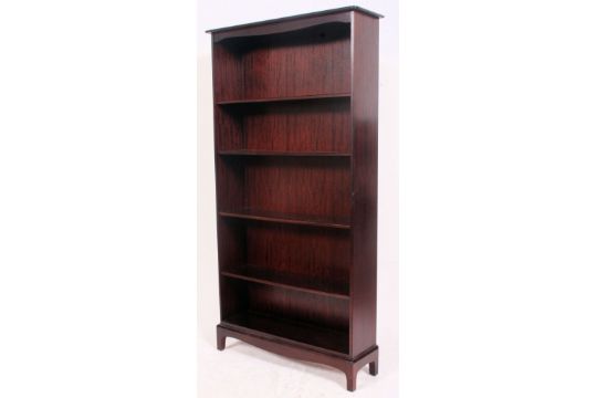 A 20th Century Stag Minstrel Mahogany Open Window Bookcase