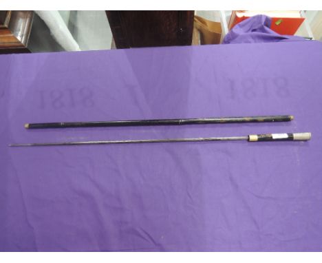 A Scottish Regiment swagger stick/sword stick, late 19th century, blade length 25in