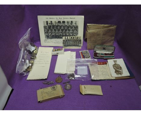 A collection of military belonging to Lieutenant/Captain/Major A J Bedford World War I and World War II including two World W