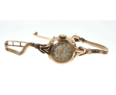 1950s 9ct gold Rolex Precision cocktail watch with Rolex Precision Super Balance 17 jewel movement in 9ct gold R.W.Co. case h