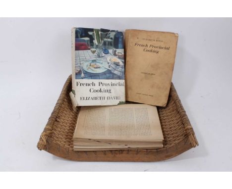 Elizabeth David - French Provincial Cooking, 'Uncorrected Proof' edition, 1960, together with an unbound proof and copy of th