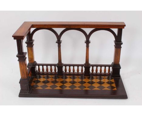 Modern architectural model of a veranda, makers label to base, 40cm wideProvenance: The Angela Kay Collection.