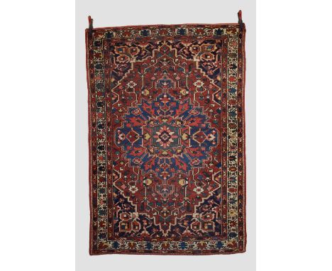 Bakhtiari rug, Chahar Mahal Valley, west Persia, circa 1930s-40s, 6ft. 9in. X 4ft. 7in. 2.05m. X 1.40m. Some wear in places; 