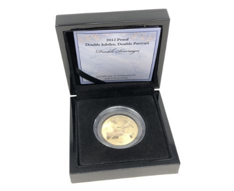 The London Mint Office - 2012 Double Jubilee, Double portrait gold double sovereign, 32 mm diameter, 16.4g.