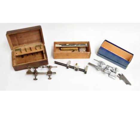 Two cased Jacot type tools and another horological cased tool (3)