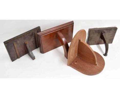 Four various clock wall brackets, widest 13.75" (4)