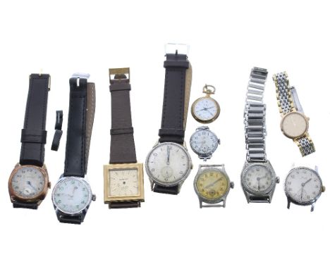 Selection of wristwatches to include a Buren Grand Prix gold plated and stainless steel gentleman's wristwatch, Grosvenor, La
