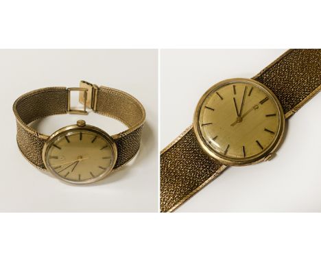 9CT GOLD OMEGA WRIST WATCH A/F 55.1 GRAMS (TOTAL APPROX)