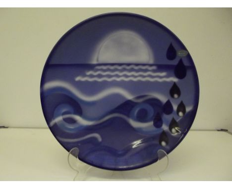 Poole Pottery wall charger, The Elements - Water, diameter 40cm 