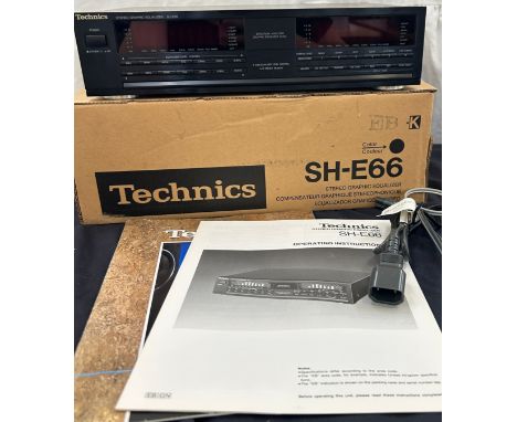 Technics Graphic Equalizer model SH-E66 with original box and instruction manual 